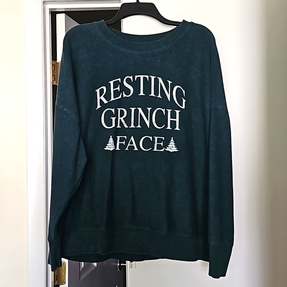 Maurices Resting Grinch Face Sweater